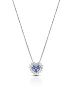 Collana Lelune Donna LELUNE DIAMONDS in Oro bianco Zaffiro 0.07 Ct LDPLZB007007 - LDPLZB007007